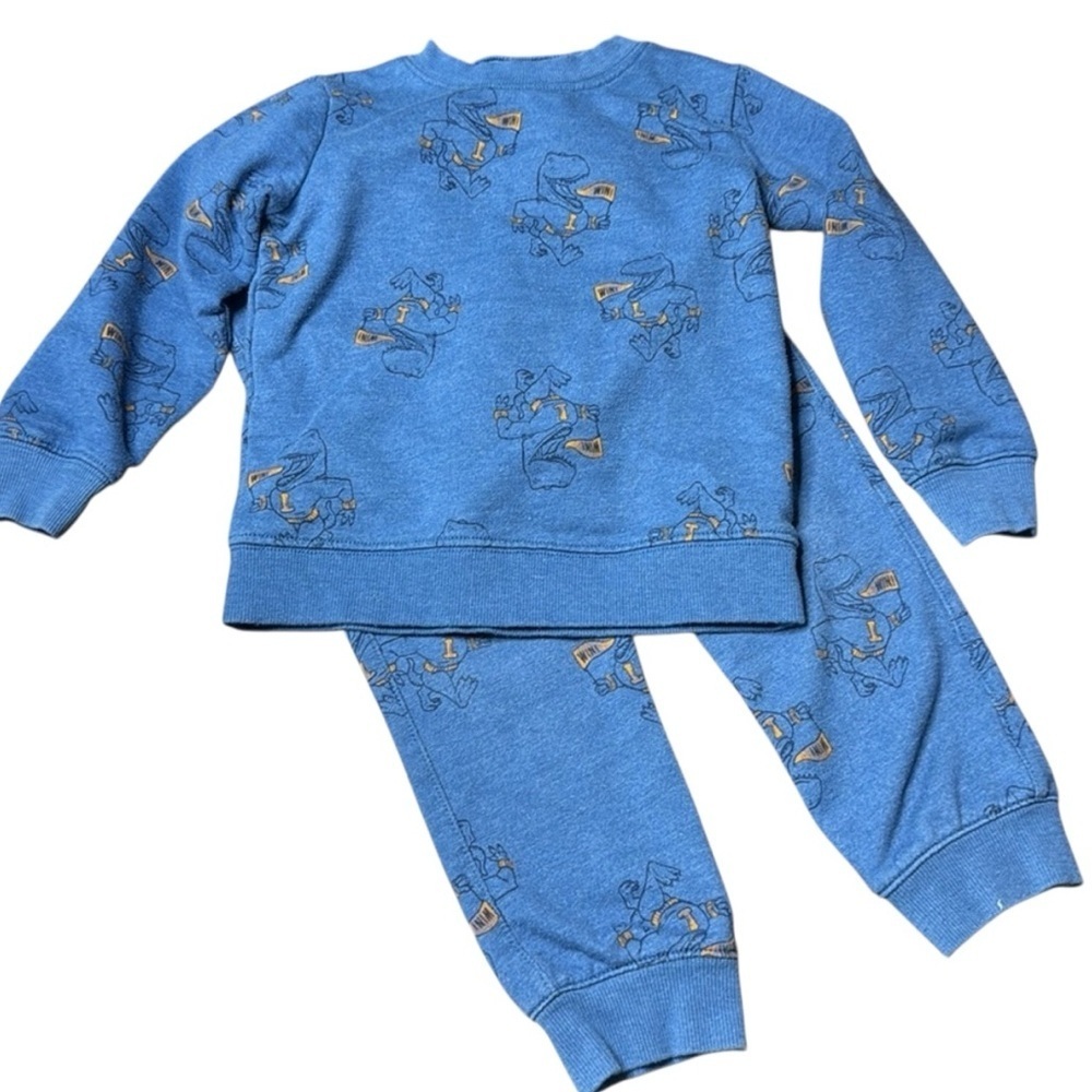Blue Dinosaur Print Sweatshirt and Pants Set - Picture 5 of 8